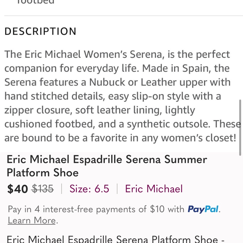Eric Michael Serena Platform Espadrille Slip-On Espadrilles - Picture 14 of 16